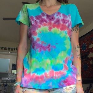 (SOLD) Tie Dye V-Neck Shirt